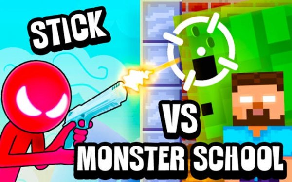 Stickman vs Monster School: Action Adventure Online Game