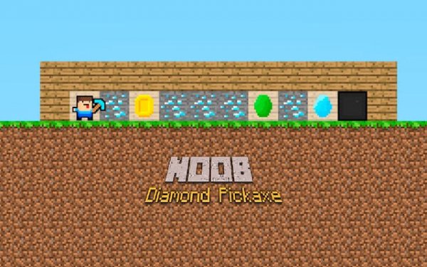 Noob Diamond Pickaxe: Element Quest Online Puzzle Game