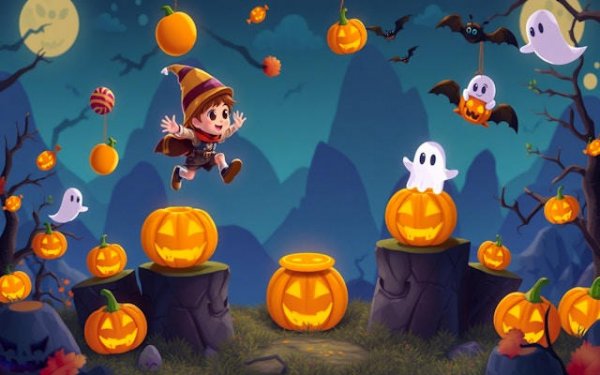 Pumpkin Hop: Halloween Adventure Game