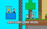 Save Obby and Noob: Two-Player Escape Game Online