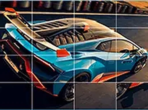 Lamborghini Huracan STO Slide Puzzle Game